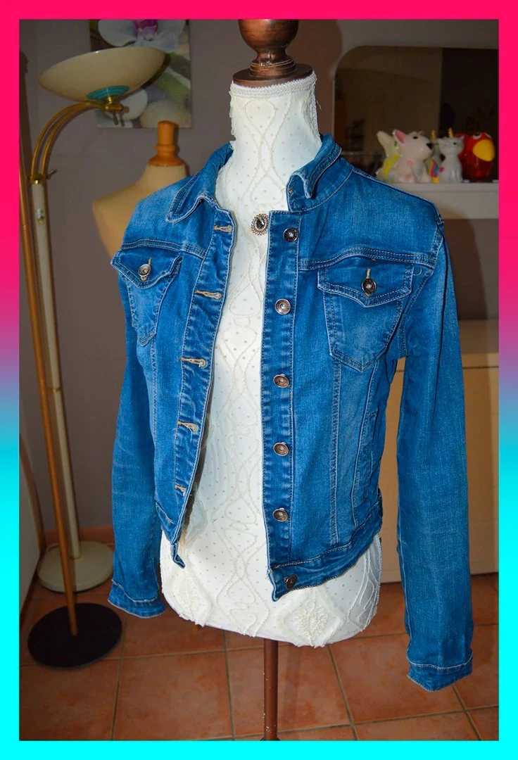 Veste en jean Miss Sister – S – Bleu – pièce intemporelle
